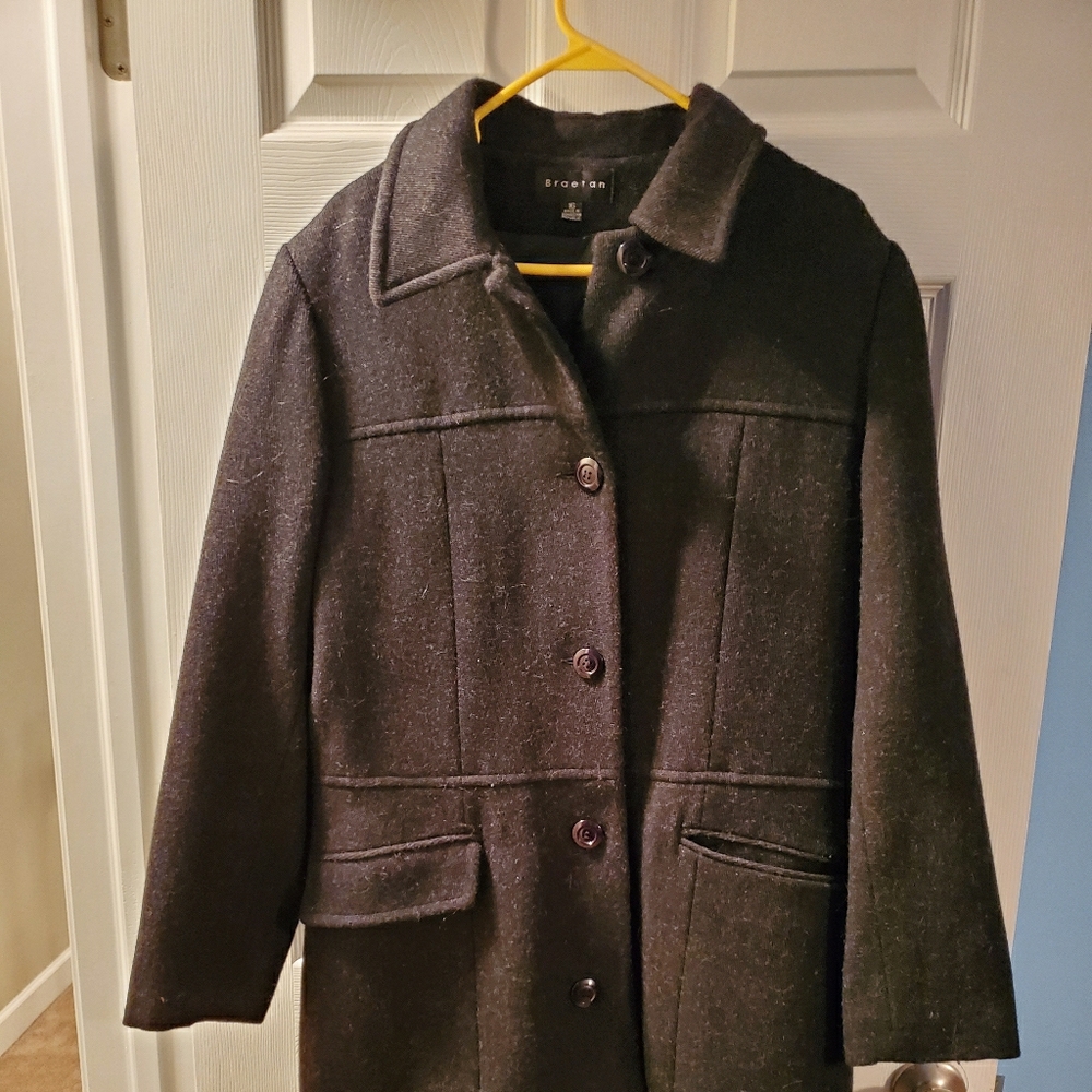 Braetan Wool Charcoal Coat